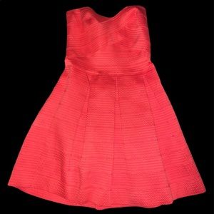 Coral Strapless Dress